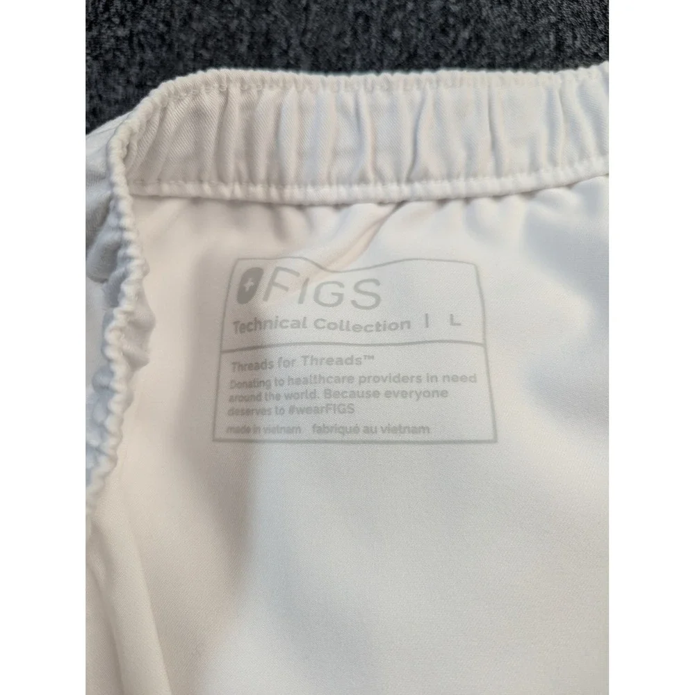 FIGS Team USA Medical Team Pisco Basic Scrub Pants Mens Large White NWT